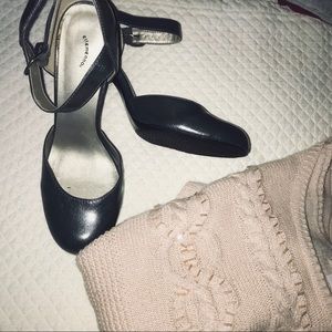 Round Toe - Dark grey Silver sheen 👠 heels